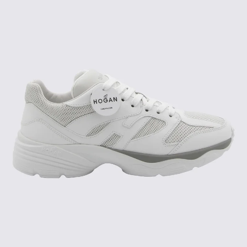 Hogan White Leather Sneakers