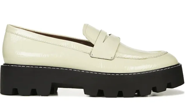 Balin Block Heel Loafer - Putty Patent