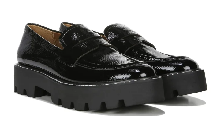 Balin Block Heel Loafer Black