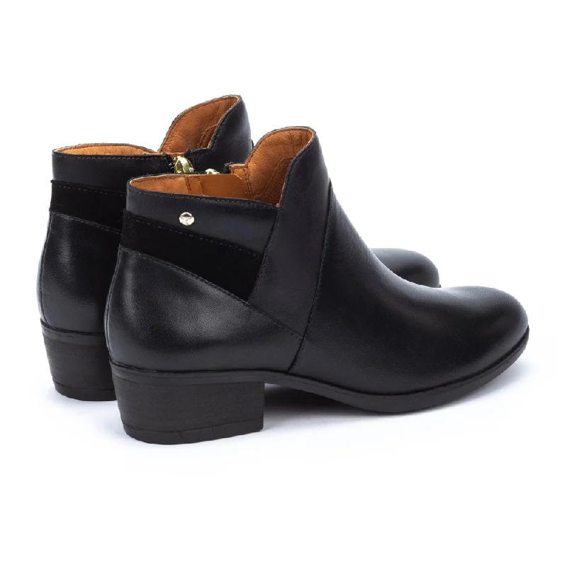 Pikolinos Daroca Black Leather Ankle Boot (Women's)