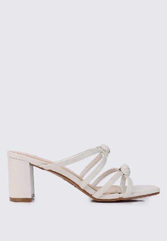 Rosina Comfy Heels In Off White