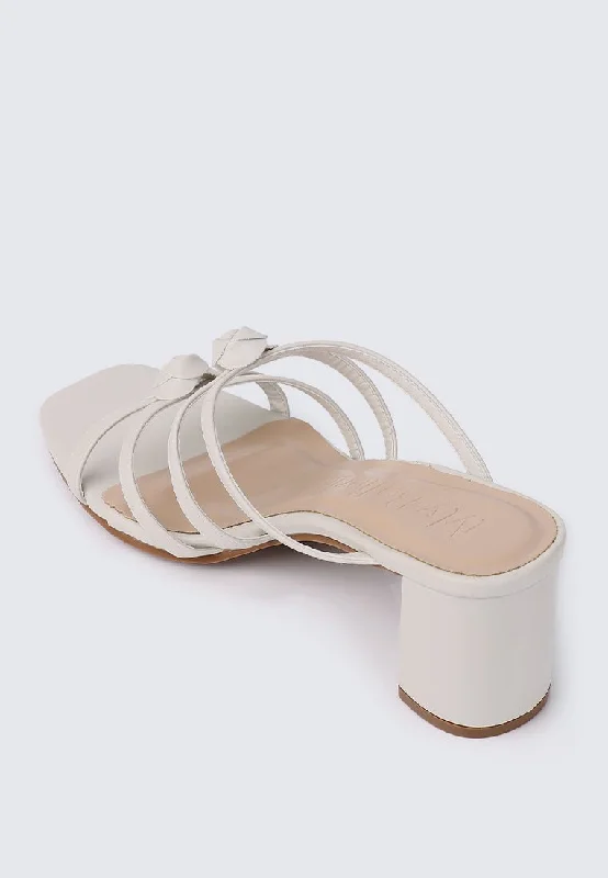 Rosina Comfy Heels In Off White