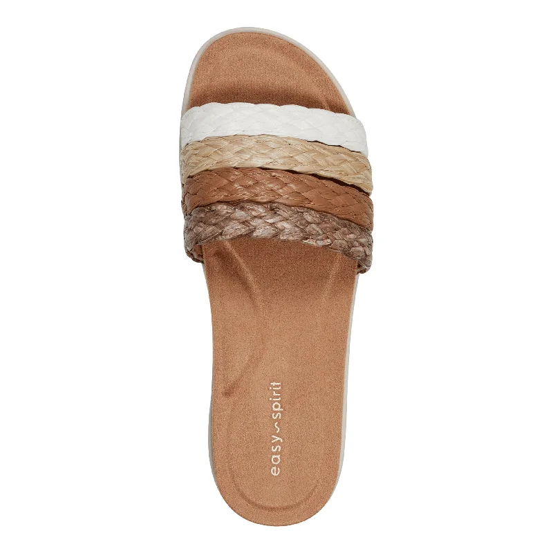 Salma Round Toe Slip On Strappy Sandals