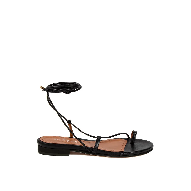 Gladiator Black Nappa Sandal