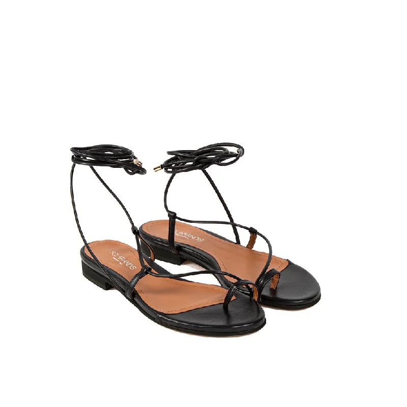 Gladiator Black Nappa Sandal