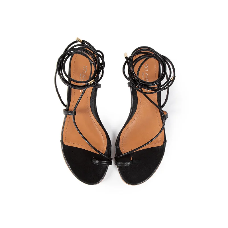 Gladiator Black Nappa Sandal