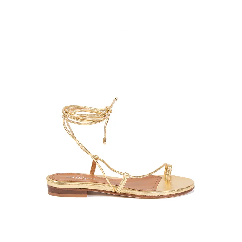 Gladiator Gold Metallic Nappa Sandal