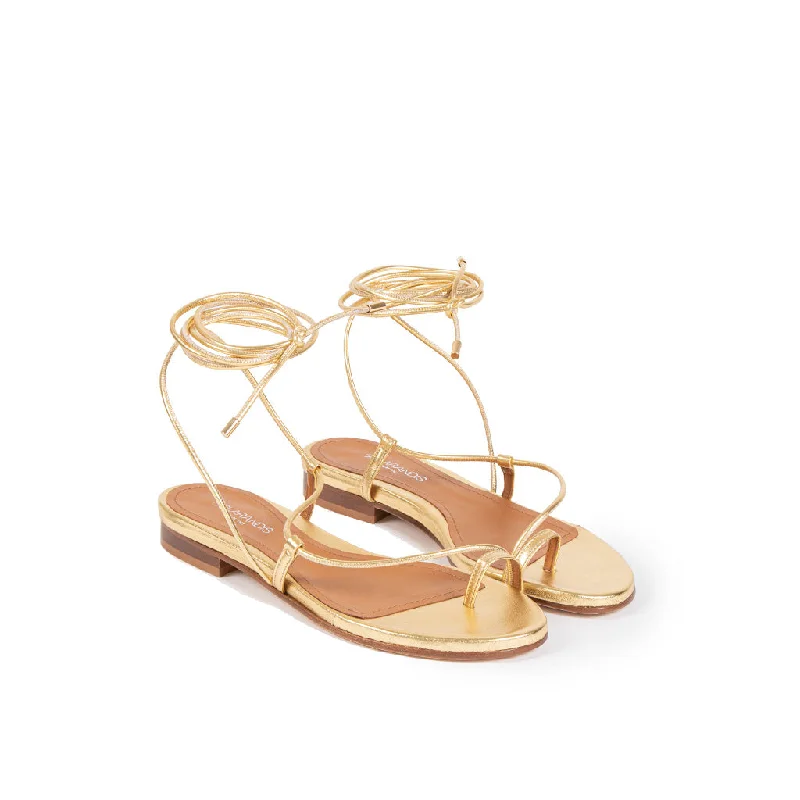 Gladiator Gold Metallic Nappa Sandal