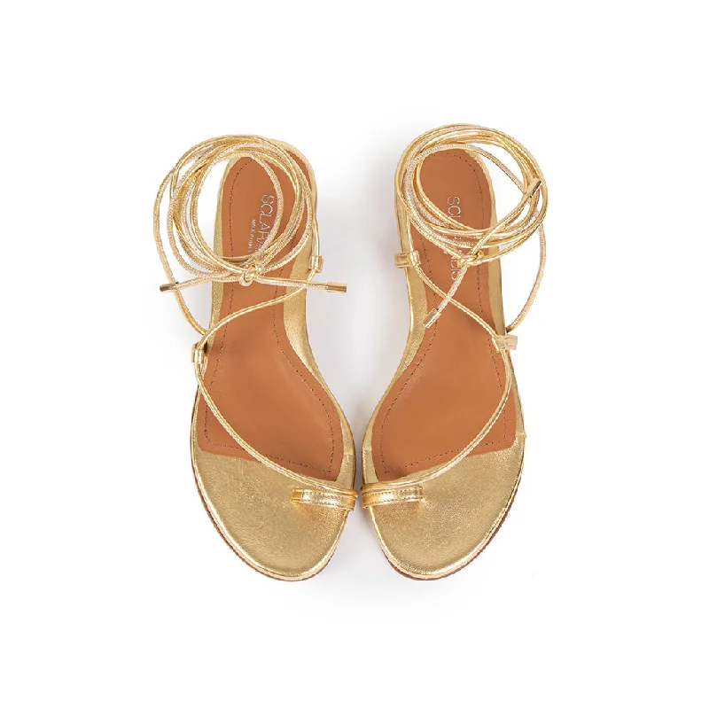 Gladiator Gold Metallic Nappa Sandal