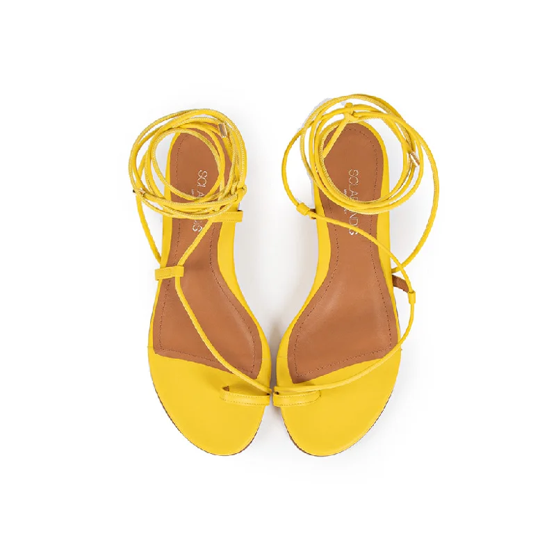 Gladiator Yellow Nappa Sandal