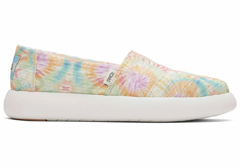 Toms Womens Alpargata Mallow Candy Pink Tie Dye Crochet