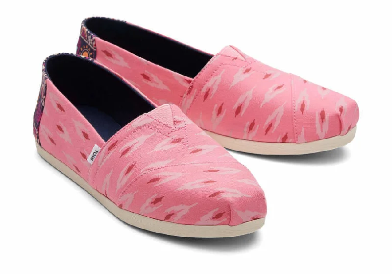 Toms Womens Alpargata Rose Pink Ikat Arrows Print