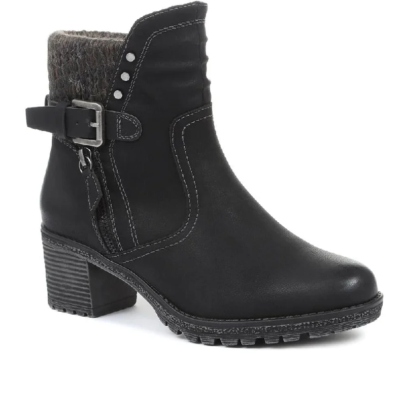 Wide Fit Mid-Heel Ankle Boots - CENTR32057 / 318 997