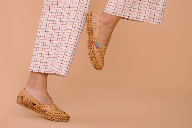 Woven Flat in Honey + Stripes