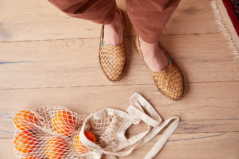 Woven Flat in Honey + Stripes