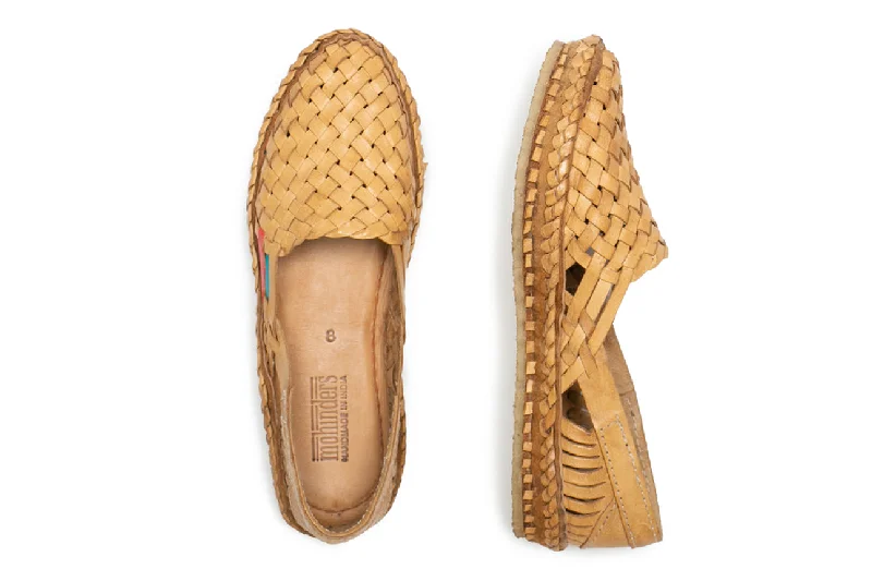 Woven Flat in Honey + Stripes