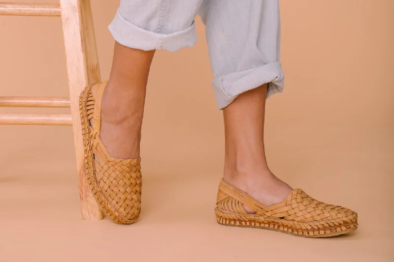 Woven Flat in Honey + No Stripes