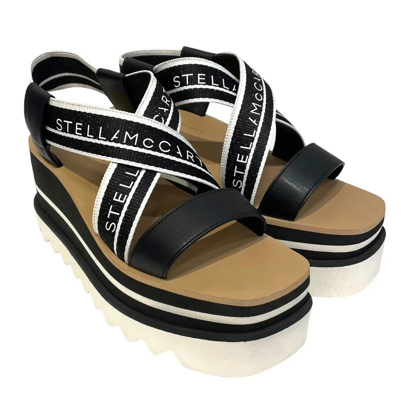 STELLAMcCARTNEY/Sandals/EU 37/Leather/BLK/Sneak-Elyse Platform Sandals