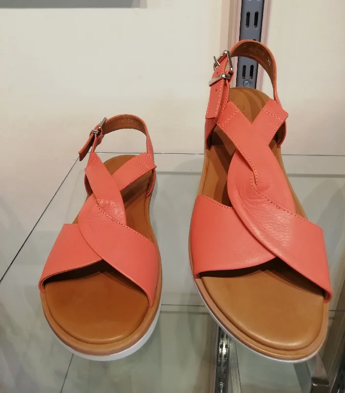 Adesso Daisy Watermelon Leather Sandal with buckle. Only size 4 and 8 left