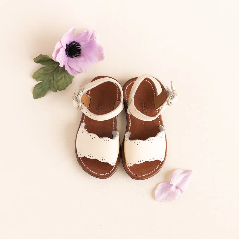 Cream Bella {Children's Leather Sandals}