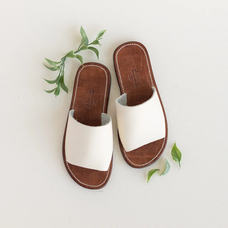 Cream Verano Slide {Children's Leather Sandals}