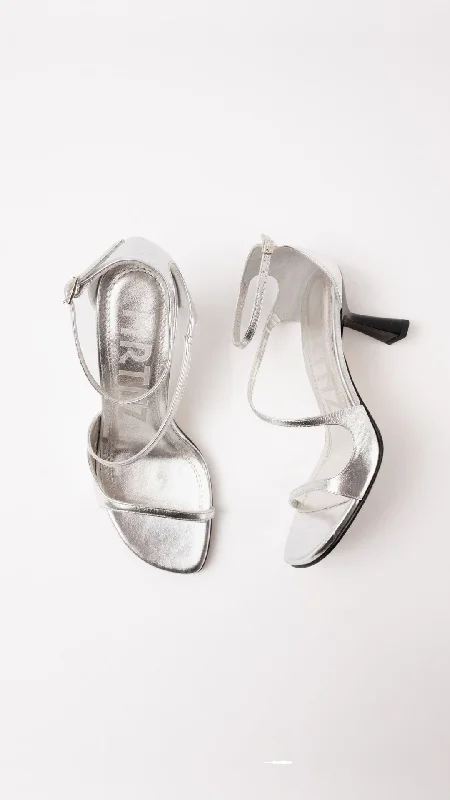 DAKOTA - Silver Leather Sandals