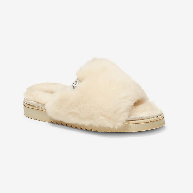 Eddie Bauer Women's Firelight Shearling Slide - Natural