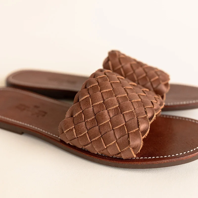 Espresso Trenza {Women's Leather Sandals}