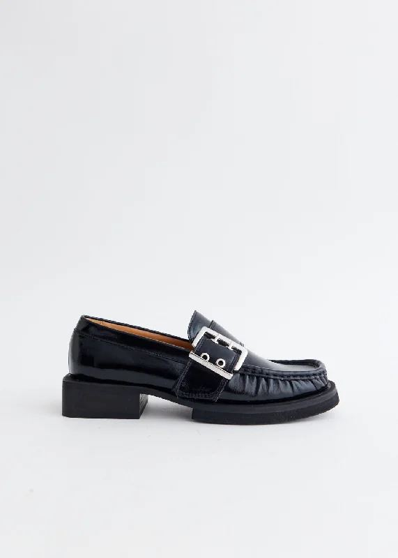 Feminine Buckle Loafers