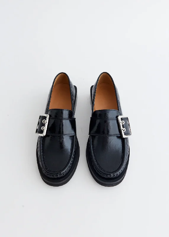 Feminine Buckle Loafers