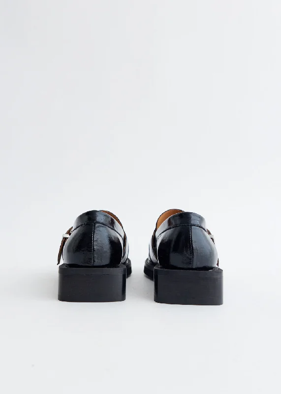 Feminine Buckle Loafers