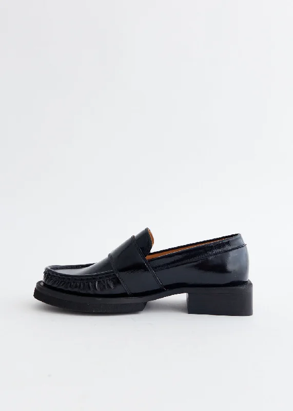 Feminine Buckle Loafers