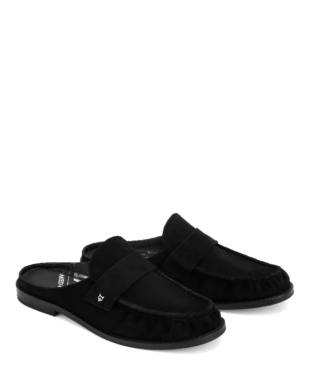 Gleam Kid Suede Black