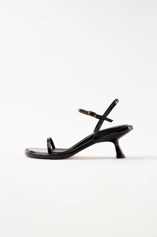 IVONE - Black Patent Leather Sandals