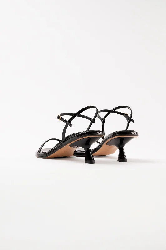 IVONE - Black Patent Leather Sandals