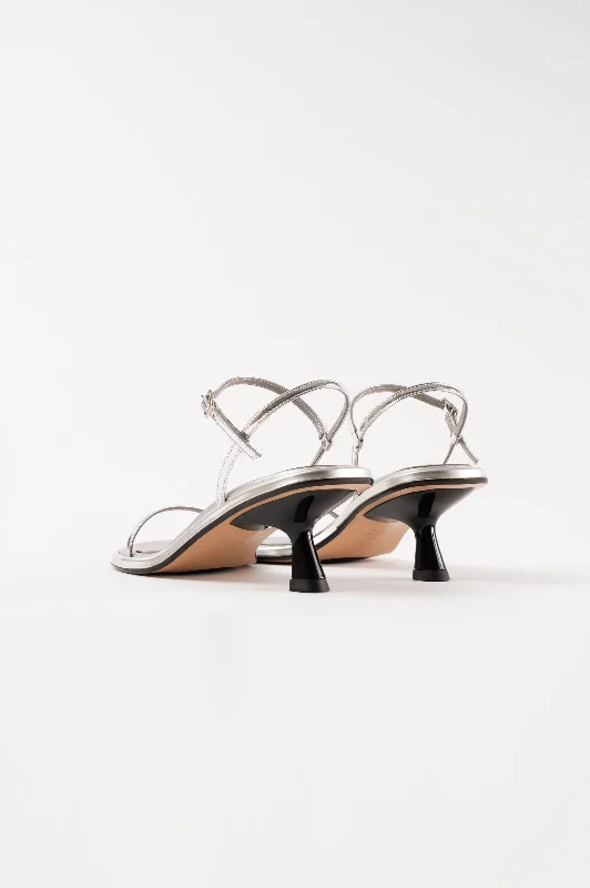 IVONE - Silver Patent Leather Sandals