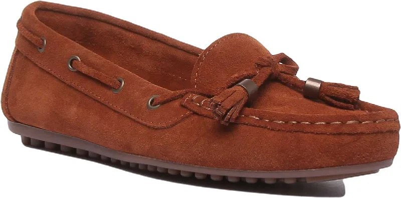 Jade Slip On Boat Shoe In Tan