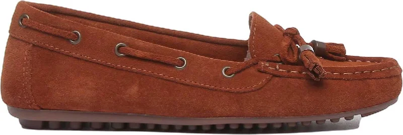 Jade Slip On Boat Shoe In Tan