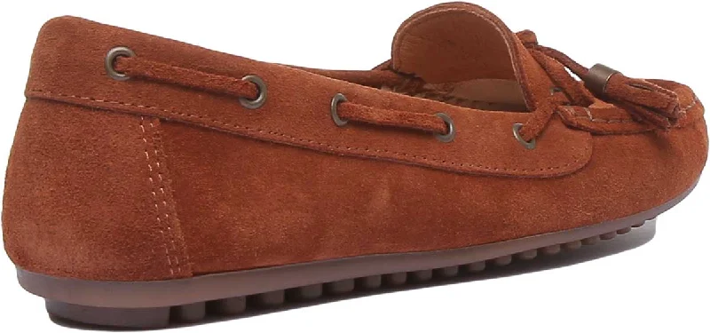 Jade Slip On Boat Shoe In Tan