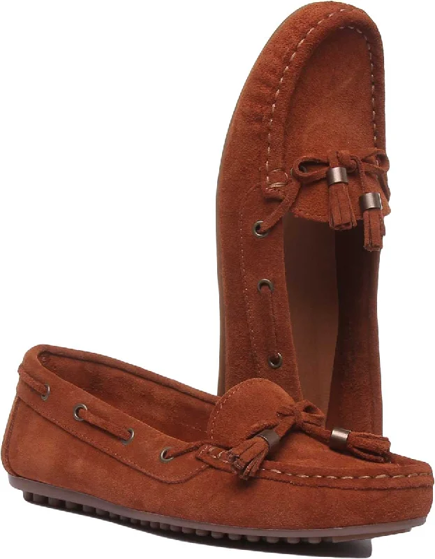 Jade Slip On Boat Shoe In Tan