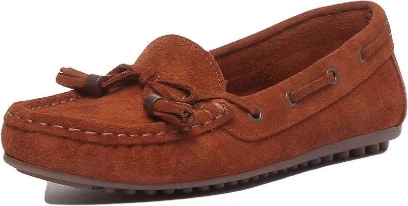 Jade Slip On Boat Shoe In Tan