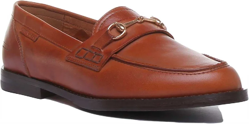 Jasmin Slip On Leather Loafer In Brown