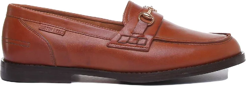 Jasmin Slip On Leather Loafer In Brown