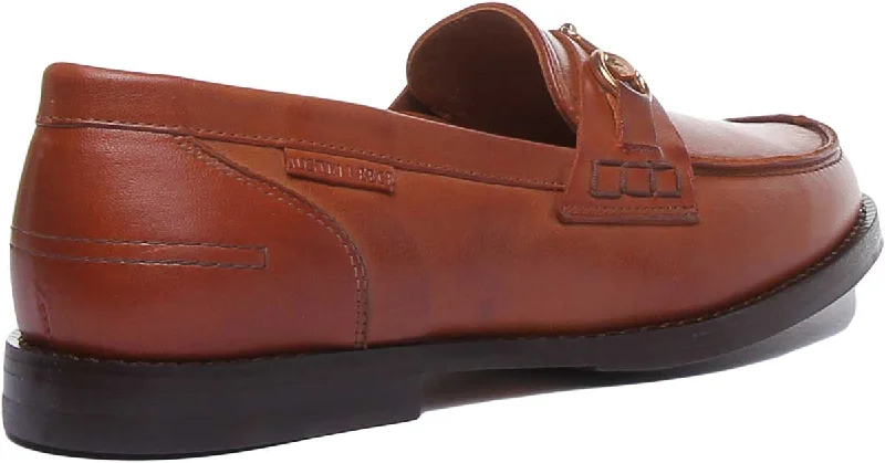 Jasmin Slip On Leather Loafer In Brown