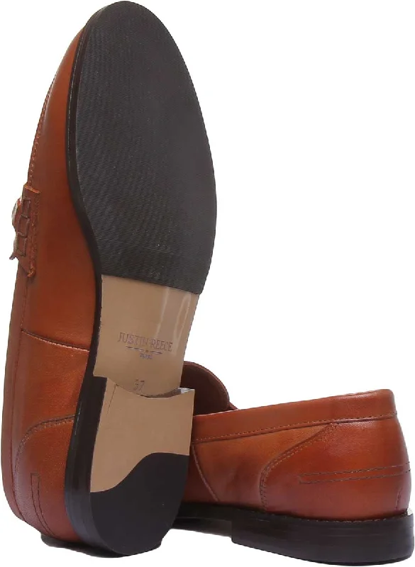 Jasmin Slip On Leather Loafer In Brown