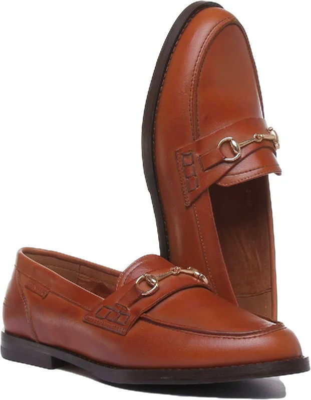 Jasmin Slip On Leather Loafer In Brown