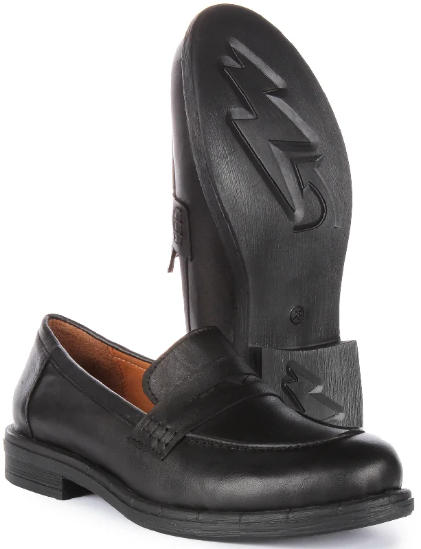 Vida Penny Loafer In Black