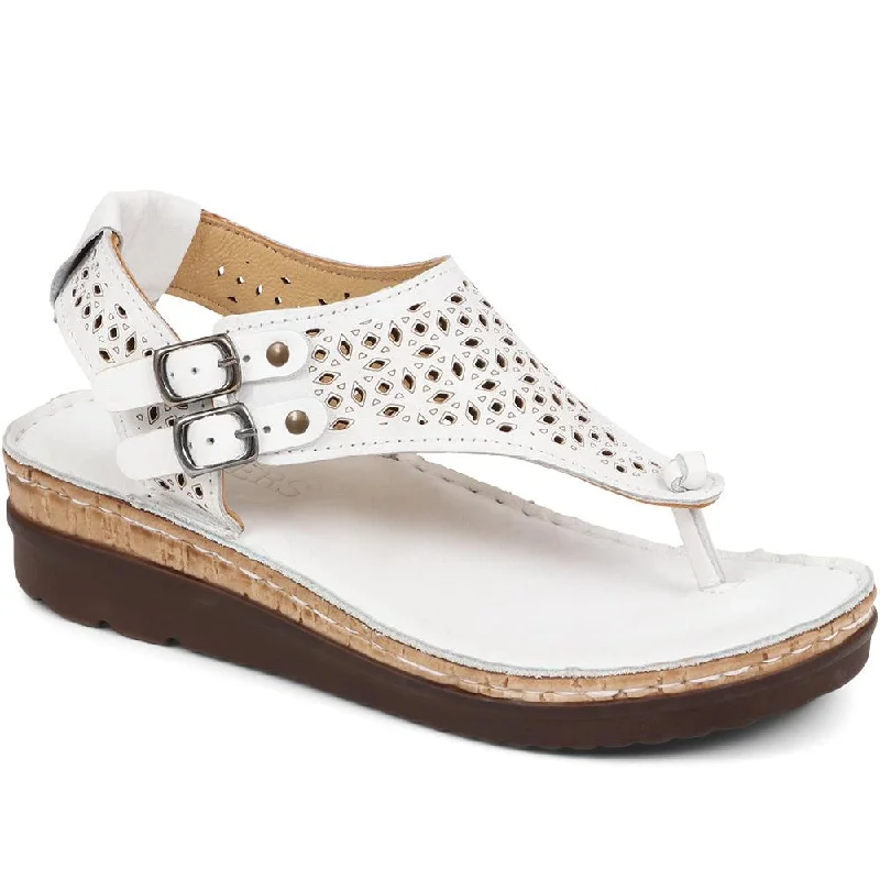 Leather Toe Post Sandals - CAY37011 / 323 931