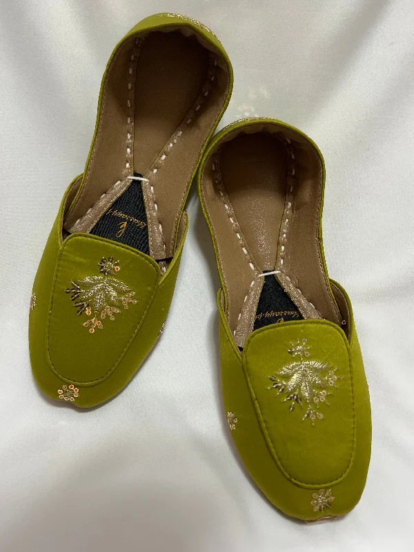 Lime green beauty loafers