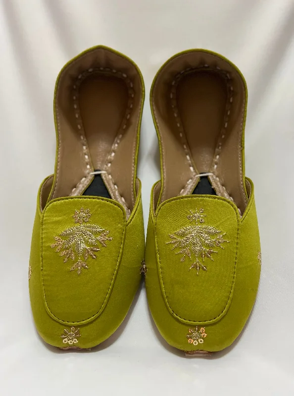 Lime green beauty loafers